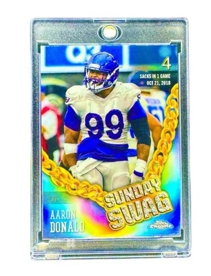 Аарон Дональд РЕДКИЕ ЗОЛОТЫЕ ЦЕПОЧКИ ПЕРЕЛИВАЮЩАЯСЯ ИНВЕСТИЦИОННАЯ КАРТА SP - RAMS - Изображение 1 из 4