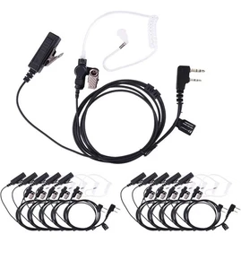 Covert Acoustic Tube Walkie Talkie Earpiece Surveillance Headset with Mic Com... - Picture 1 of 11