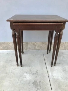 Coppia di Tavolini a Sfilo in Rovere - Restaurati (in corso d'opera) - Foto 1 di 6