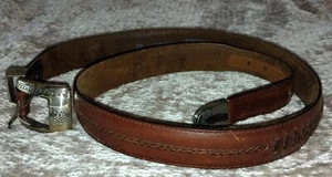 Cinturón Brighton Axcess cuero de colección talla 36 tono plata hebilla y resistente marrón - Imagen 1 de 6