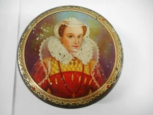 VINTAGE QUEEN ELIZABETH 1 MCVITIE & PRICES BISCUITS SAMPLE TIN - Picture 1 of 5