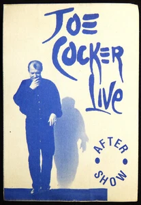 JOE COCKER BACK STAGE AFTER SHOW PASS "LIVE" TOUR KONZERT 1991 UNBENUTZT SEIDE - Bild 1 von 2