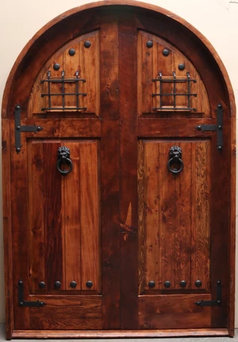 Rustic reclaimed lumber arched/square top door solid wood castle winery U CHOOSE Cover
