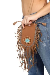 Tasche Indianerin mit blauen Steinen - Bild 1 von 1