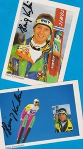 Heinz KUTTIN - 2 AK Bilder - Print Copys + 2 Signierte SKISPRUNG - WM - AK - Bild 1 von 1