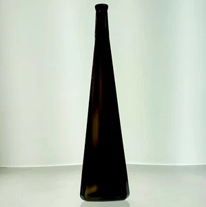 Große 3-seitige olivgrüne Glas Genie Flasche Italy Mid Century Modern Empoli  - Bild 1 von 9