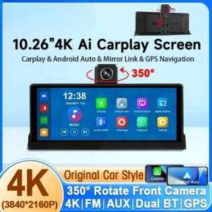DVR Wireless CarPlay Auto Dash Cam GPS Navigation 24h Park Monitor Night Vision - Picture 1 of 25