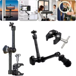 11 inch Aluminum Alloy Articulating Magic Arm+Super Clamp For Camera LCD Monitor - Picture 1 of 15