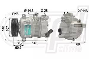 COMPRESOR AUDI A3 *Original Sanden - OE: 1K0820803N / 1K0820808F - NUEVO!!! - Imagen 1 de 1