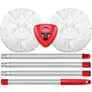 Spin Mop Replacement Heads Base Combo 2 Refills 30-58in Handle Complete - Picture 1 of 6