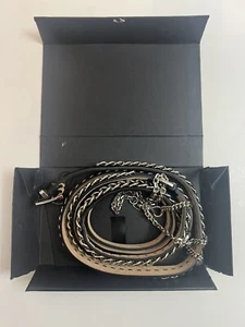 BARBARA BUI SCHWARZ LEDER UND KETTE WICKELGÜRTEL GRÖSSE 95cm ABNEHMBARE KETTE. NEU!!! - Bild 1 von 9