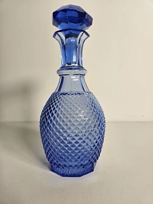 IVIMA Ручной Работы Стекло Синяя Бледная Текстура Geni Бутылка Графиня Португалия MCM - Изображение 1 из 4