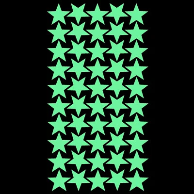50 Leuchtsterne nachleuchtend ⭐ vers. Größen selbstklebende deutsche HP-Folie© - Bild 1 von 4
