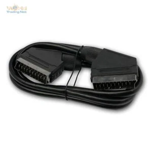 Scartkabel 21-polig belegter Scartstecker, 1,4m Kabel in schwarz, Scart Skart TV - Bild 1 von 5