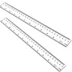 Plastic Ruler, Straight Ruler, 2PCS Clear Acrylic Ruler, 12 Inch Rulers with ...