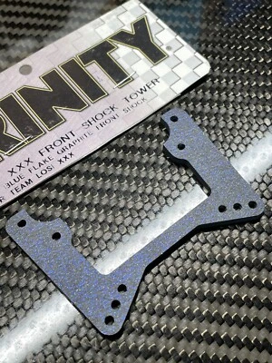 Trinity RC Vintage Losi XXX Front Shock Tower Blue Metallic Flake Graphite - Image 1 of 3