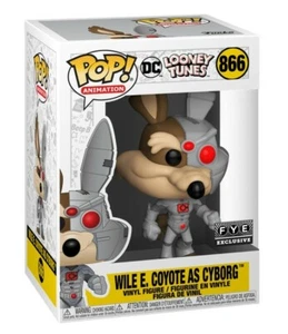 Funko Pop Wile E coyote As Cyborg #866, DC Looney Tunes FYE Excl + protector  - Picture 1 of 8