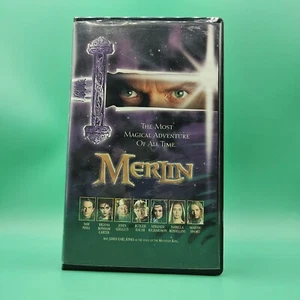 Merlin (1998 VHS Clamshell Screener) Sam Neill / Rutger Hauer / Martin Short VG+ - Picture 1 of 3