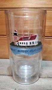 Tervis Embroidered West Quoddy Head Lighthouse Clear Tumbler 16 oz. Pre-owned VG - Picture 1 of 8
