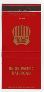 Rotgold Front Union Pacific Railroad RR Automated Railway leer 30er Streichholzdeckel - Bild 1 von 3