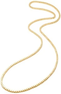 EDDIE BORGO - Mini Collar Cubo Doble Cara Chapado en Oro, Nuevo en Embalaje - Imagen 1 de 1