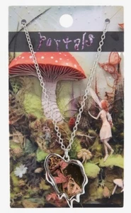 Melanie Martinez Portals Fairy Drippy Heart Pendant Silver Tone Necklace - Picture 1 of 3
