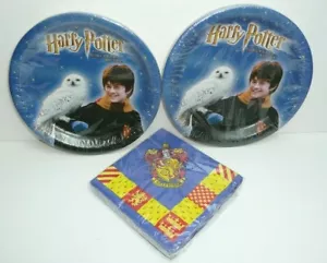 Harry Potter Napkin + Small Paper Plate Lot - Gryffindor Slytherin Mini Party - Picture 1 of 3