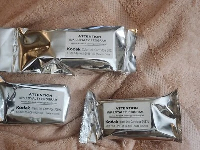 Genuine Kodak Ink 1 NEW Blk 30XL & 1  NEW Color 30 + 1 X Open & Unused 30xl Blk - Image 1 of 4
