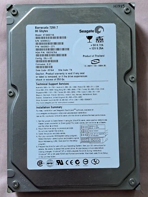 Seagate Barracuda 7200.7 ST380011A Internal 40-pin IDE ATA-100 HDD 80GB 3,5”inch - Image 1 of 4