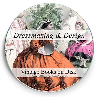 240 Vintage Dressmaking Books On DVD - Dress Design Fashion Pattern Fabric 253 • 5.58€