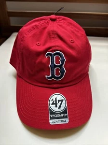 '47 Boston Red Sox Clean Up Red Adjustable Strap Hat Dad Cap  - Picture 1 of 7