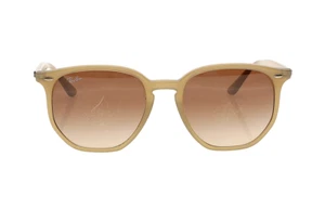 Ray Ban R1407 RB4306 Polished Beige Dark Brown Geometric Sunglasses 54 mm - Picture 1 of 5