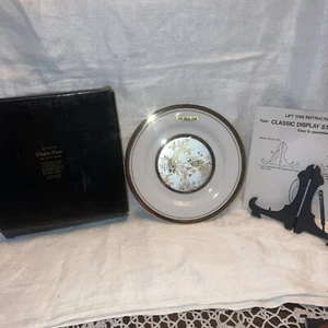 The Art of Chokin 24 KT Gold Edged 4" Plate Love Birds New Old Stock W/box Japan - Picture 1 of 3