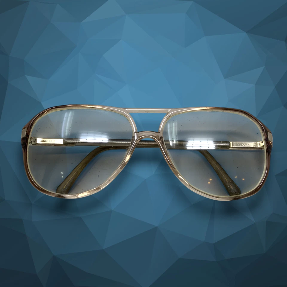 MARCOS DE GAFAS VINTAGE LUXOTTICA DIRECTOR SOLO 140 mm Klixx 2 chapados en oro Italia Foto 1 de 4