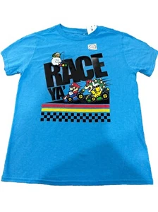 SUPER-MARIO YOUTH-Gamer Blue Shirt Size MEDIUM. - Picture 1 of 4