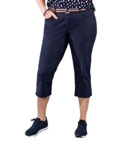 New Women's Capri Pants 7/8 Pants with Belt - Size 56/58 Plus Size - Picture 1 of 4