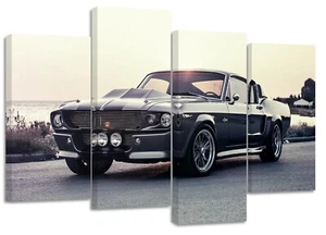 Ford Mustang 1967 Eleanor stampe su tela montate divise pronte da appendere - Foto 1 di 5