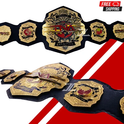 NUEVO TNA Campeonato Mundial de Lucha Peso Pesado Réplica Cinturón Adulto Talla 6mm/8mm Foto 1 de 4