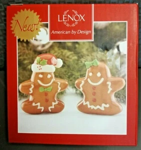 Lenox Gingerbread Male & Female Salt And Pepper Shaker Christmas Themed NIB - Picture 1 of 5