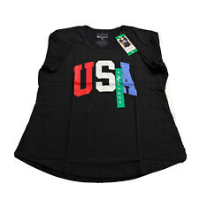 General Standard Womens XL USA Short Sleeve Tee BLACK NEW XL USA Made