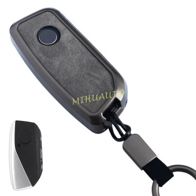 For BMW 2023-2025 5/7 Series X1 X5 X6 Metal Leather Key Case Shell Keychain Ring - Image 1 of 4