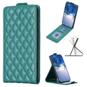 Grid Leather Wallet Phone Case for Samsung S20 S21 S22 S23 A34 A54 A32 A22 A41 - Picture 1 of 12