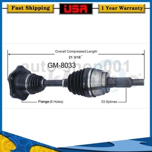 Front Left CV Axle Joint For Chevrolet K1500 Suburban 4WD 5.7L 1999 1998 1997 - Picture 1 of 2