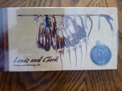 2004 Lewis & Clark US Mint Silver Coinage and Currency Set UNOPENED 5 Coins UNC - Image 1 of 2