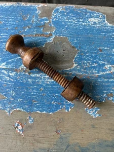 Antique Violin Musical Instrument Wooden Screw Clamp 6 Inches Vintage - Picture 1 of 4