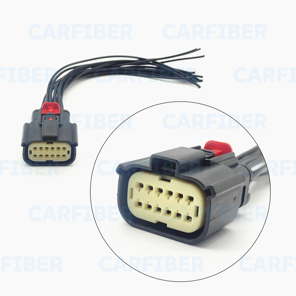 12-Way Front Headlamp Headlight Pigtail Connector Fits Chrysler 200 2015-2017 - Image 1 of 4