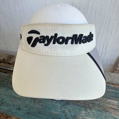TaylorMade Sun Visor Hat Cap Adjustable Golf Embroidered Logo White - Image 1 of 4