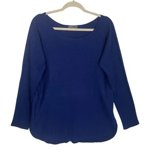 Vince Wool Cashmere Blend Knit Top Damen Größe L Blau Langarm - Bild 1 von 10