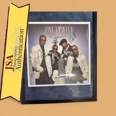 112 亲笔签名 R&B 1990 年代集团签名 12X12 平底 14x18 框架 JSA — 第 1/4 张图片