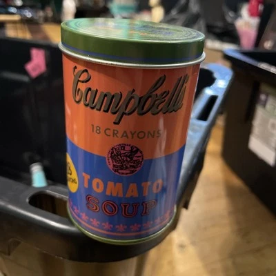 NEW Andy Warhol CAMPBELL’S Soup Can 18 Crayons Orange by Mudpuppy - Image 1 of 4